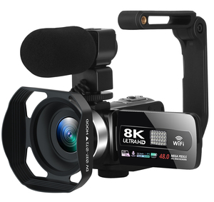 Videocamera Digitale 8K con Schermo Touch HD da 3.0 Pollici, 48MP, Supporto Microfono <span class=keywords><strong>Esterno</strong></span> e Funzione <span class=keywords><strong>WIFI</strong></span> - Product Image 6