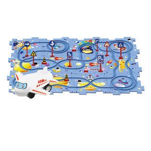 Jouet d'assemblage de voiture d'avion électrique, <span class=keywords><strong>Puzzle</strong></span> de dinosaure, jouet de voiture de Rail - Product Image 3