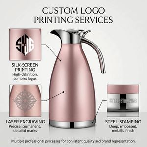 Custom Logo Milk Tea Insulated Stainless Steel <b>Coffee</b> Carafe for Hot <b>Liquids</b> Vacuum Thermal Pot - Product Image 4