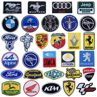 Écussons brodés de logo de voiture de marque de luxe, thermocollants pour vêtements et sacs, badges personnalisés en tissu sergé, accessoires brodés pour vêtements