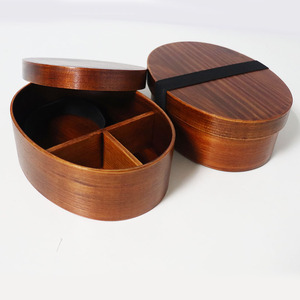Fiambrera de madera con separador interno, contenedor de comida de madera - Product Image 6