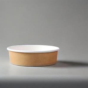Logo imprimé personnalisé 1300ml/1480ml bol en papier blanc kraft rond jetable bol à salade de qualité alimentaire avec couvercle - Product Image 2