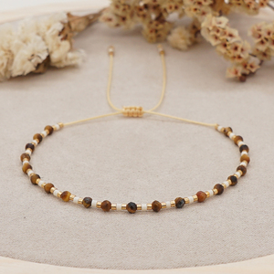 Bracelet Bohème <span class=keywords><strong>Femme</strong></span> 2026, Bracelet Perles Multicolores en Pierres Semi-Précieuses, Bijou Perlé Fait Main Réglable, Anniversaire - Product Image 4