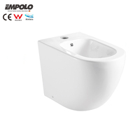 Pour Empolo luxe moderne brillant blanc sol debout Bidet monobloc en céramique p-trap filigrane affleurant tabouret de nuit pour hôtels Bathro