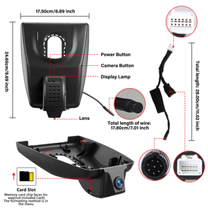 <span class=keywords><strong>Cam</strong></span>éra embarquée 4K discrète Podofo pour Toyota Sienna Gen4 XL40 2021-2026, enregistreur de conduite WiFi Plug and Play, vision nocturne, enregistrement en boucle, capteur G - Product Image 5