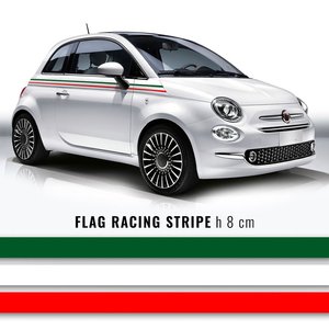 Adesivi per auto tricolore di lusso italiano 80mm con emblema magnetico ABS Logo della carrozzeria auto 1 anno di garanzia emblema auto italiano - Product Image 1