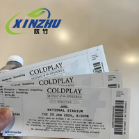 Étiquette personnalisée pour billet de concert KPOP ou talk-show, en carton thermique, impression numérique, pelliculage
