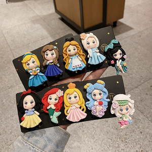 Nette bunte Haars pange Fairy Princess Cartoon Kunststoff harz Textil Haars pange - Product Image 1