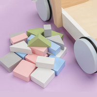 Vente en gros de jouets à pousser multifonctionnels écologiques, blocs en bois, trotteur pour bébé, poussette à pousser pour bébé