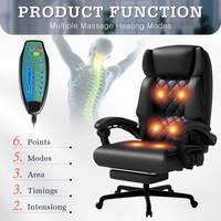 Chaise de bureau de direction de haute qualité au meilleur prix, points de massage, ergonomique, robuste, pivotante à 360°, inclinable avec repose-pieds