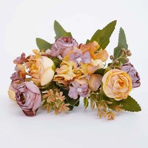 Künstliche Blume Retro Diamant Rose Hortensie Weiß Rosa Blau Home Decoration Party Bouquet Factory Großhandel - Product Image 5