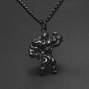 Colgantes y Collares de Acero Inoxidable para Hombres: Joyería Deportiva Estilo Hip Hop y Rock para Fitness - Product Image 4