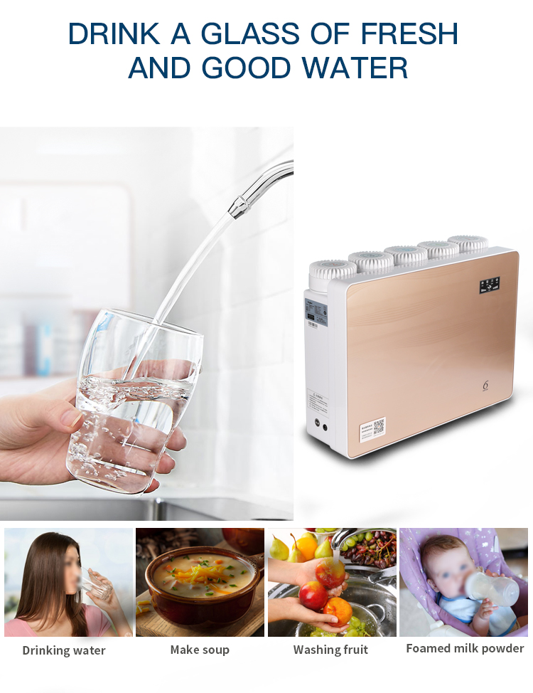 Household free-standing small smart scteen ro filter water treatment purification system