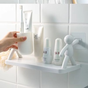 Estantes de Almacenamiento de Cosméticos, Nuevos Estantes Creativos Autoadhesivos con Diseño de Muñeca <span class=keywords><strong>Blanca</strong></span> para <span class=keywords><strong>Baño</strong></span>, Armario y Artículos Esenciales - Product Image 1