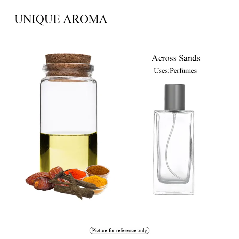 UNIQUE AROMA Across Sands Perfume Low MOQ High Concentrated Designer Unisex Perfume Fragrance Oil for Brand Perfume Making