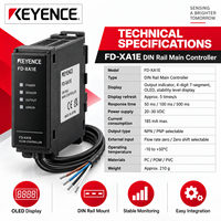 Contrôleur de capteur de débit principal sur rail DIN KEYENCE FD-XA1E NPN PNP 20-30VDC pour capteur de micro-débit à pince FD-XE