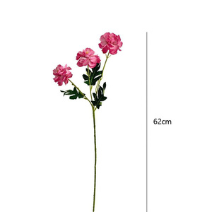 Wholesale Pink Single Stem 62cm 3-Heads Ranunculus <b>Artificial</b> <b>Peony</b> Silk Flower for Home Wedding Floral Arrangement Decoration - Product Image 6