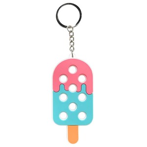 Portachiavi in PVC Morbido di Alta Qualità a Prezzo di Fabbrica, Colorato con Fori, Charm per Chiavi con Design Carino a Forma di Gelato - Product Image 3