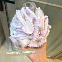 Grande bouffée de douche bain luffa en vrac boule éponge Pouf avec bulle maille corps Application boule éponge de bain