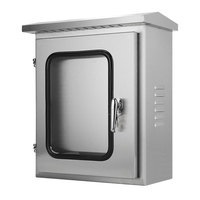 Boîtier d'instruments électroniques extérieur à double porte en acier inoxydable Kesongda Modèle 201 avec fenêtre en verre, boîte de distribution, indice de protection IP54