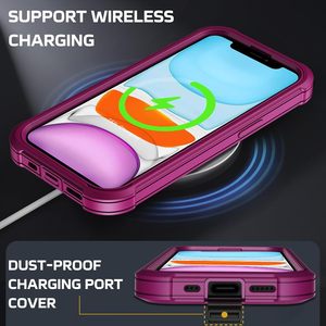 Funda resistente para teléfono móvil al por mayor funda protectora con soporte para <span class=keywords><strong>Iphone</strong></span> 11/12/<span class=keywords><strong>13</strong></span>/14/15/16 con clip para cinturón - Product Image 6