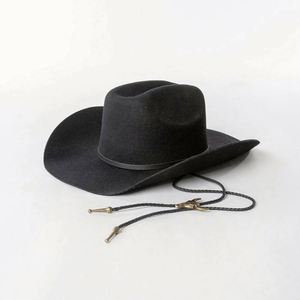 Wholesale Luxury Quality Vintage Wide Brim Western Cowboy Hats 100% Wool Fedora Hat - Product Image 1
