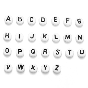 500 pz/borsa acrilico perline sciolte lettera braccialetto per bambini collana con perline fai da te creazione di gioielli 7mm W366 - Product Image 1