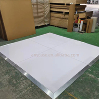 Planchers de danse en bois contreplaqué avec bords en aluminium, style moderne européen, rustique et simple, portables, pour mariages, anniversaires, événements intérieurs et extérieurs