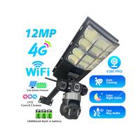Caméra de sécurité solaire PTZ Cardweb 6MP, 3 objectifs, panneau solaire 16W, batterie 16000mAh, IP66, détection radar PIR extérieur, CCTV