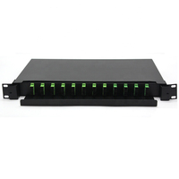 Support de Fiber optique ODF, panneau raccordement 12 ports, 12 Duplex DX SC 24 Fibers ODF, 17-19 pouces