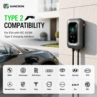 Borne de recharge murale triphasée 11 kW Type 2 avec équilibrage dynamique de la charge (DLB), gestion du courant sans fil à 3 capteurs, gestion de la charge 16A pour usage résidentiel