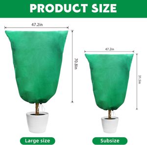 Housse de protection des plantes, grande, couverture anti-gel avec cordon de serrage pour la plantation en extérieur en automne et en hiver - Product Image 2
