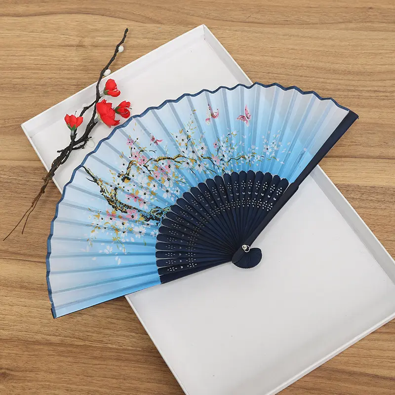 Wooden Fan Custom Printed Paper Abanico Wood Folding Hand Fan