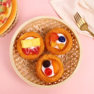 Modèle de tarte aux œufs artificielle en PVC, fausse pâtisserie de simulation pour vitrine de boulangerie, décoration de cuisine à domicile, accessoires de photographie - Product Image 5