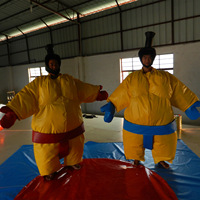 Combinaisons de lutte de sumo gonflables, jeux sportifs amusants transfrontaliers, accessoires de jeu, tissu PVC/Oxford, tailles adultes/enfants pour la scène