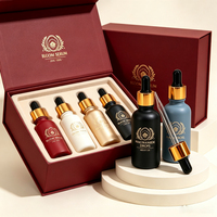 Flacon compte-gouttes vide en verre personnalisé avec logo de marque, 10ml, 20ml, 30ml, pour teinture, soins capillaires, corporels, cutanés, huile à cuticules, avec boîte d'emballage