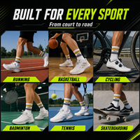 Chaussettes de sport mi-mollet rayées personnalisées avec texte de marque, respirantes, pour hommes, pour l'entraînement de basketball, avec logo personnalisé, chaussettes de sport montantes