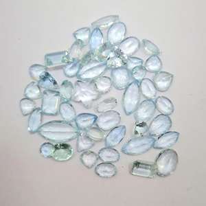 Grado superior 100% Aguamarina natural Oval Facetado Laboratorio Creado Tamaño calibrado suelto Piedras preciosas para la fabricación de joyas Uso a granel - Product Image 4