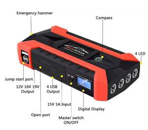 10000mAh 4USB xe nhảy khởi động không thấm nước 12V bắt đầu thiết bị đa chức năng khẩn cấp sạc pin ngân hàng điện gói <span class=keywords><strong>Booster</strong></span> - Product Image 5