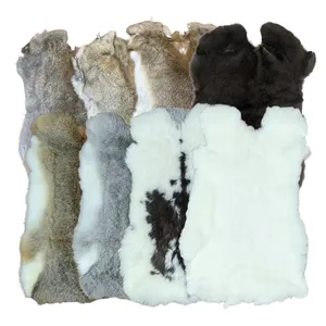 Factory wholesale customization Natural Real Rabbit Fur Pelt Animal Skin Hide Craft