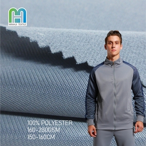Bổ sung nhà sản xuất một bên chải Poly Fleece vải 230gsm 100polyester siêu Poly Tricot cho Velour Tracksuit - Product Image 1
