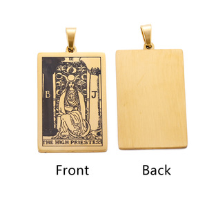 Colgantes Vintage de Acero Inoxidable con 22 Cartas de <span class=keywords><strong>Tarot</strong></span>, Colgantes de Sol, <span class=keywords><strong>Luna</strong></span>, Estrella, Mago, Astrología, Adivinación, Collares, Accesorio - Product Image 3