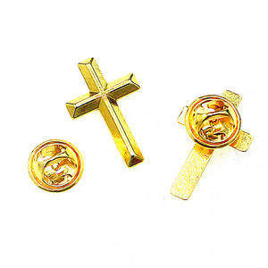Gold Printing Metal Crafts <strong>Cross</strong> Lapel <strong>Pins</strong> Brooch - Product Image 1