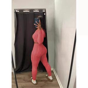 Logo personalizzato Oem vecchio stile denaro due pezzi Set <span class=keywords><strong>tuta</strong></span> in maglia con cavo Jacquard Cardigan pantaloni Slim Fit lavorato a maglia maglione <span class=keywords><strong>da</strong></span> <span class=keywords><strong>donna</strong></span> - Product Image 6