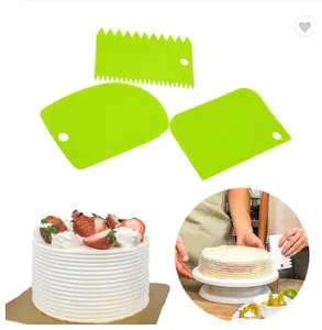 MZL 3 قطعة البلاستيك كعكة ملعقة العجين زبدة الخليط مكشطة الخبز أدوات للمنزل المطبخ الأدوات