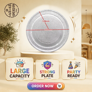 Plato Giratorio de Vidrio para <span class=keywords><strong>Microondas</strong></span> de Todos los Tamaños, Bandeja de Repuesto de Vidrio de Borosilicato de Alta Calidad, Piezas de Repuesto para <span class=keywords><strong>Microondas</strong></span> de Fábrica OEM para el Hogar - Product Image 3