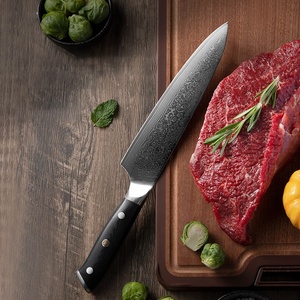 Cuchillo de Chef de 8 Pulgadas, Acero de Damasco de 67 Capas, Hoja Afilada de Acero Inoxidable, Mango de Madera Ecológico, Apto para Lavavajillas, para Cortar Jamón - Product Image 3