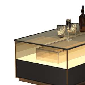 <span class=keywords><strong>Muebles</strong></span> Personalizados para Club Nocturno, Mesa LED para Lounge Bar, Mesa de Vidrio Templado con Iluminación, Mesa de Acero Inoxidable para Discoteca, Club de Baile, KTV - Product Image 5