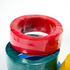 أسلاك كهربائية مرنة متعددة الأحجام 1.5 و<span class=keywords><strong>2</strong></span>.5 و4 و6 ملم، كابل نحاسي BV PVC ثنائي النواة 600 فولت، لفة بناء 100 متر - Product Image 1