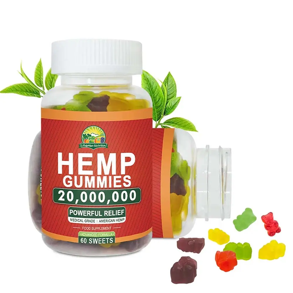 High Quality Protein Gummies Private Label Hemp Gummy Bears Omega 3 6 9 Weightloss Gummies For Stress Relief & Relaxing